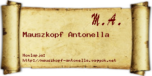 Mauszkopf Antonella névjegykártya